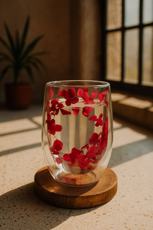 Vaso Flores Rojitas